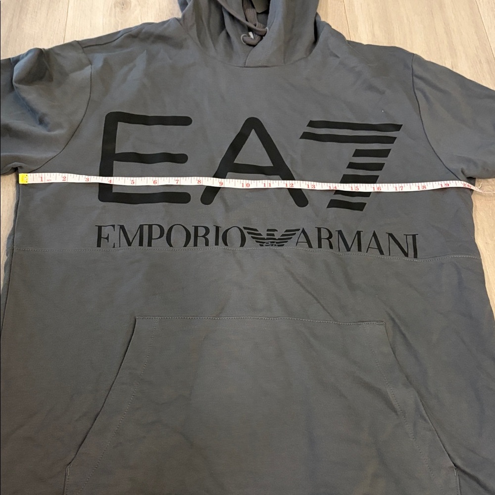 Emporio Armani EA7 Charcoal Hoodie - Picture 6 of 6